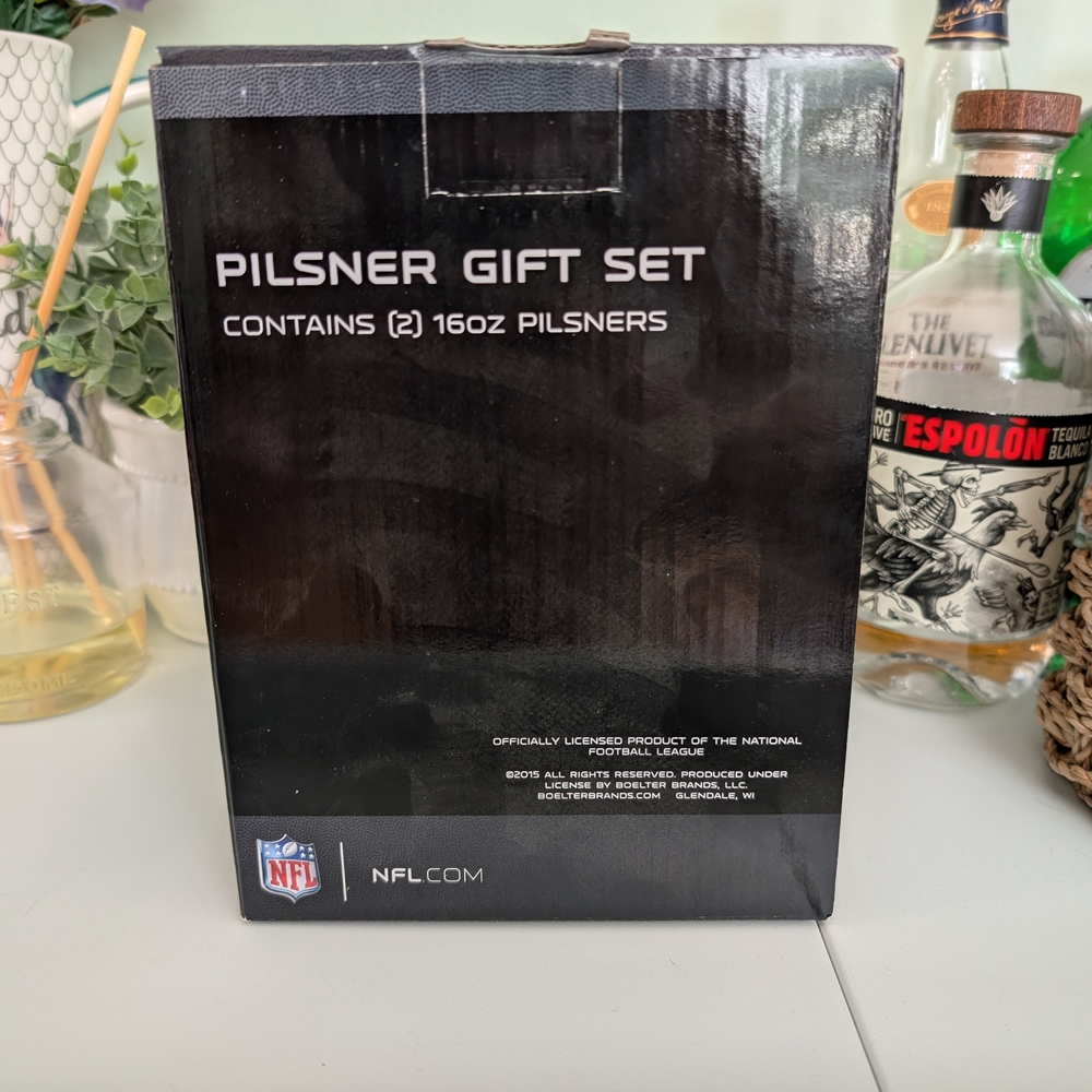 New York Giants NFL Pilsner Glass Gift Set - 2 Pack, NIB! - Picture 2 of 3